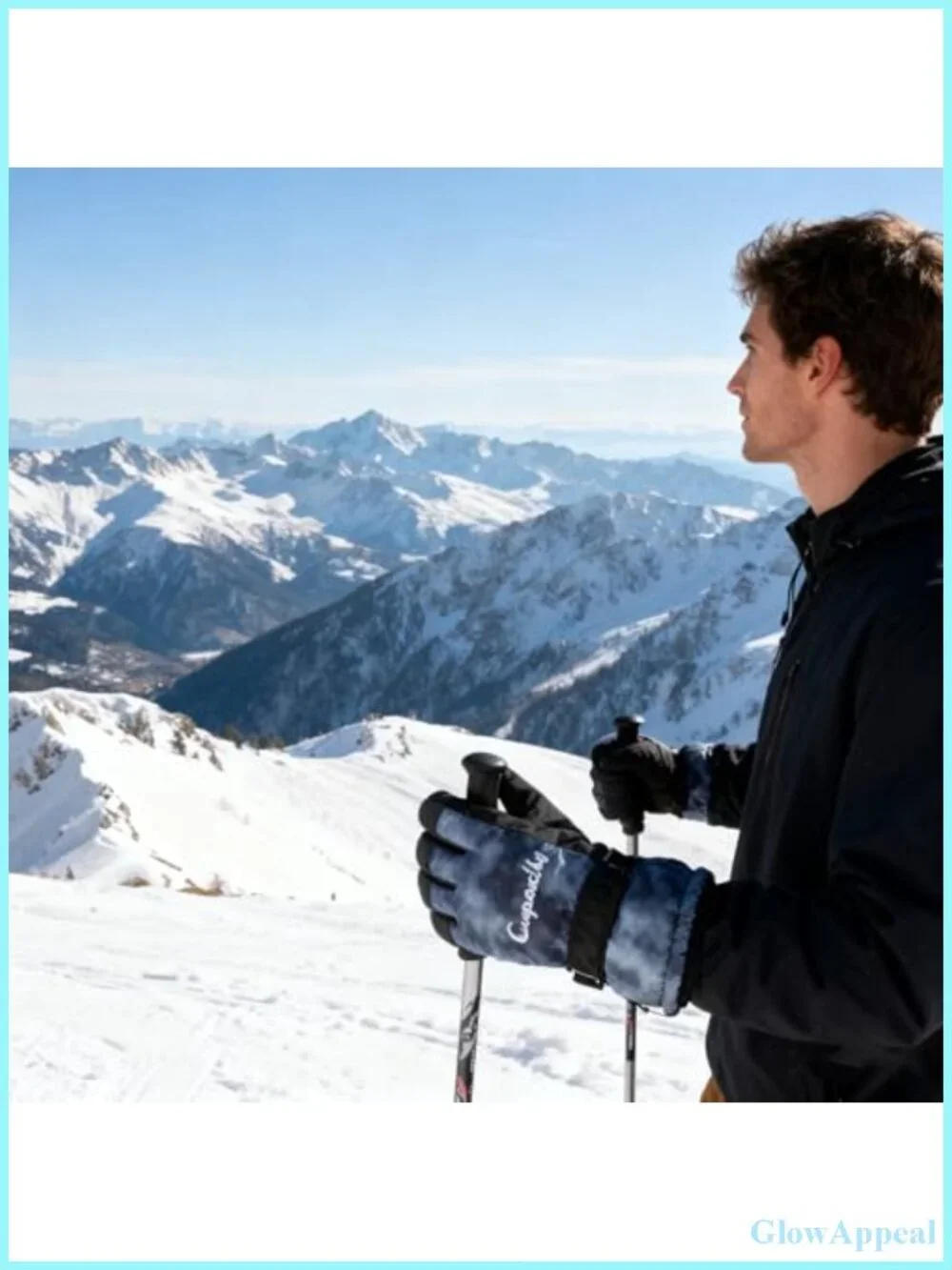 Windproof Fleece Lined Touchscreen Ski Gloves for Outdoor Sports
